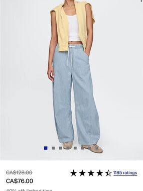 The Gap Mid Rise UltraSoft Denim Stripe Easy Horseshoe Jeans . Size small